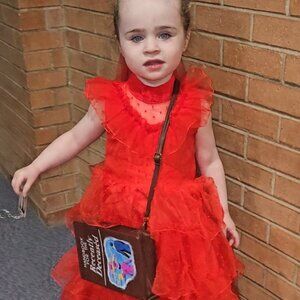 Lydia Deetz Red Wedding Dress Costume